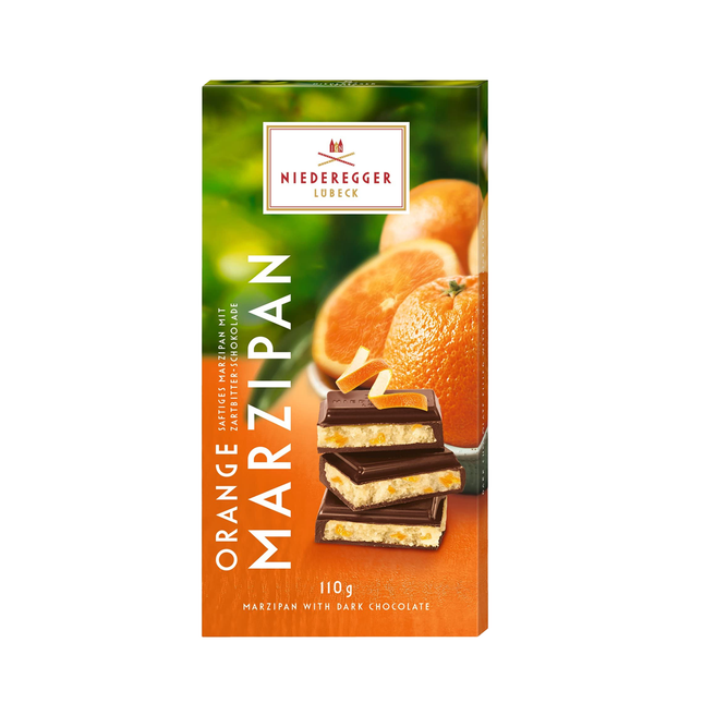 Niederegger - Orange Marzipan with Dark Chocolate | 100 g
