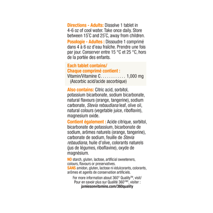 Jamieson - Effervescent Vitamin C - Natural Orange | 10 Tablets