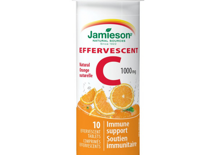 Jamieson - Effervescent Vitamin C - Natural Orange | 10 Tablets