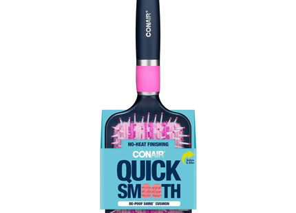 Conair - Quick Smooth De-Poof Shine Hair Brush