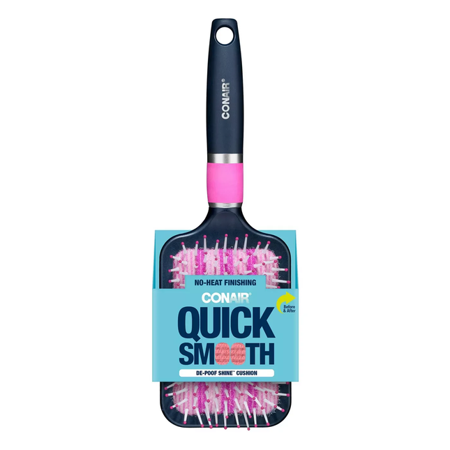 Conair - Quick Smooth De-Poof Shine Hair Brush