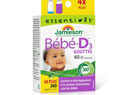 Jamieson - Gouttes de vitamine D pour bébé 400 UI | 11,7 ml