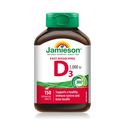 Jamieson - Vitamin D3, 1000 IU | 150 Sublingual Tablets