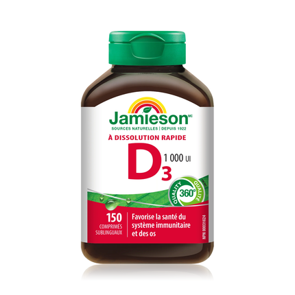 Jamieson - Vitamin D3, 1000 IU | 150 Sublingual Tablets