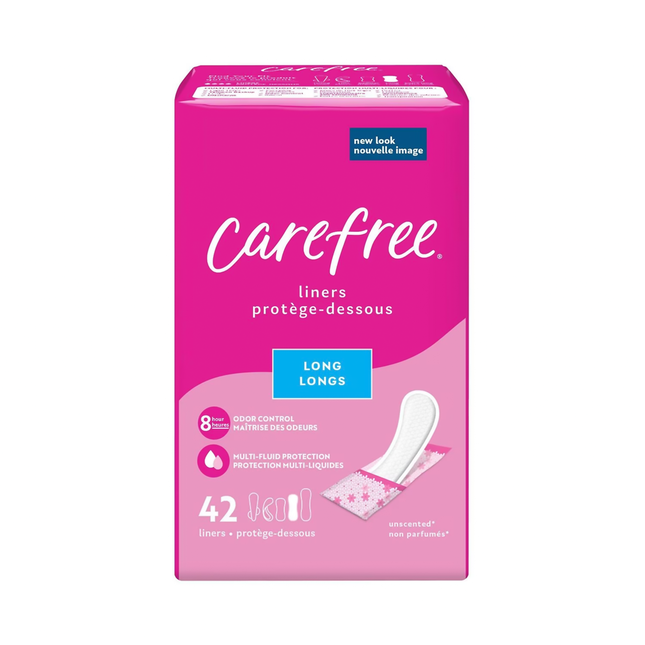 Carefree - Protège-Slips Quotidiens Longs Anti-Odeurs | 42 Protège-Slips
