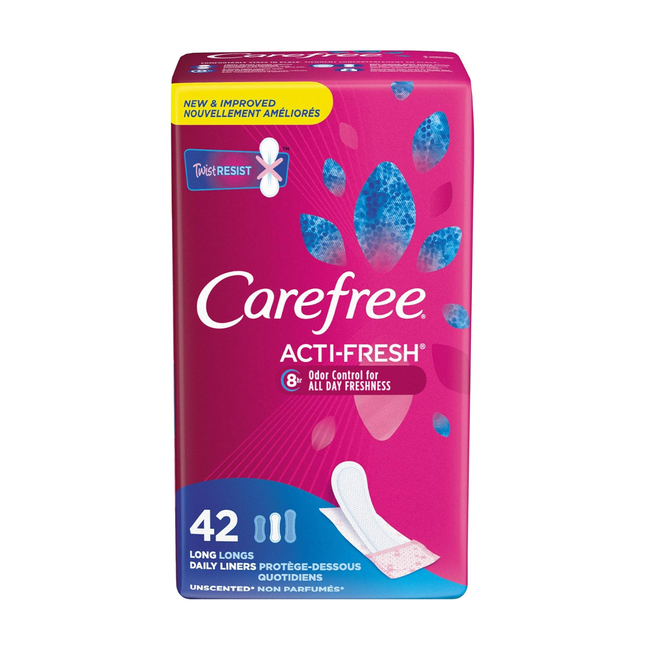 Carefree - Acti-Fresh Odor Control Long Daily Liners | 42 Liners