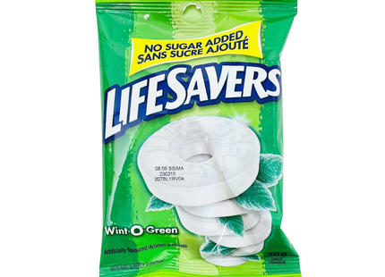 LifeSavers Wint-O-Green Bonbons ajoutés sans sucre | 70g 