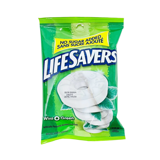 LifeSavers Wint-O-Green Bonbons ajoutés sans sucre | 70g 