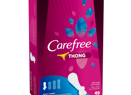 Carefree - Thong Unscented Liners - Regular | 49 Liners