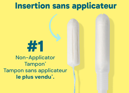 O.B. - Tampons sans applicateur Fluid-Lock - Paquet multiple | 40 Tampons