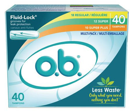 O.B. Fluid-Lock Multi-Pack Tampons | 40 Tampons