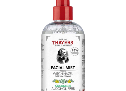 Thayers - Hamamélis sans alcool - Tonique doux naturel pour le visage | 237 ml