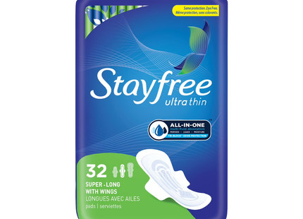 Stayfree - Ultra Thin Super Long Pads With Wings | 32 Pads