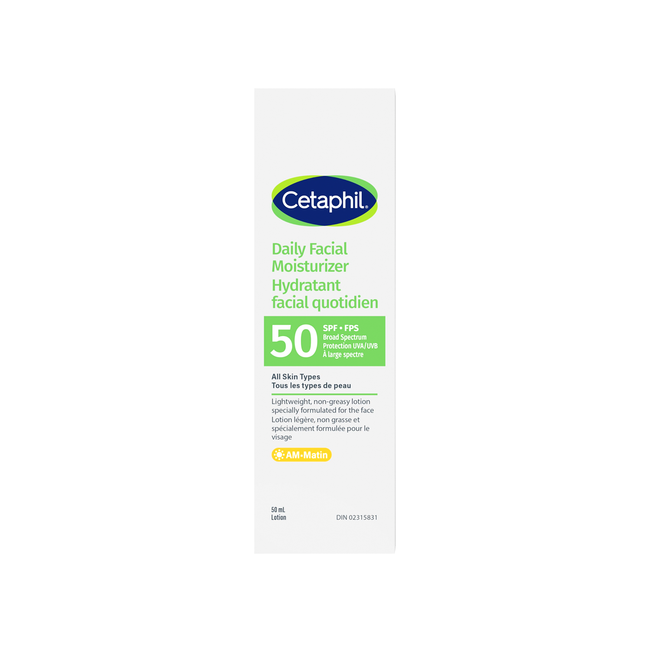 Cetaphil - Daily Facial Moisturizer for All Skin Types SPF 50 | 50 mL