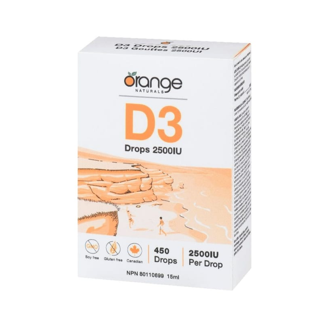 Orange Naturals - Vitamine D3 en gouttes 2500 UI | 15 ml
