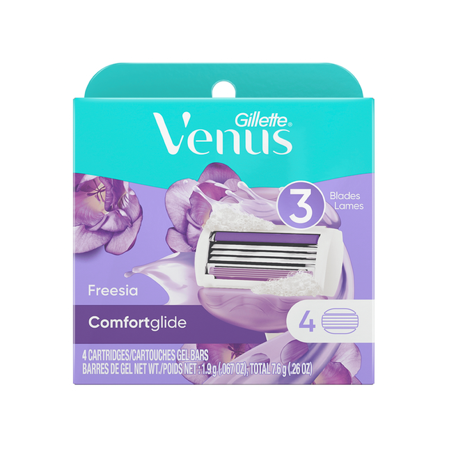 Gillette - Venus Comfort Glide Freesia Refill | 4 Cartridges