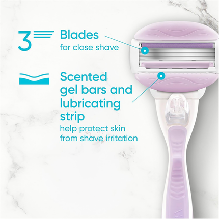 Gillette - Recharge Venus Comfort Glide Freesia | 4 cartouches