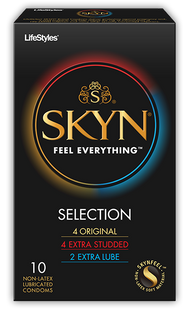 SKYN Selection Variété Pack de préservatifs lubrifiés sans latex naturel | 10 comptes