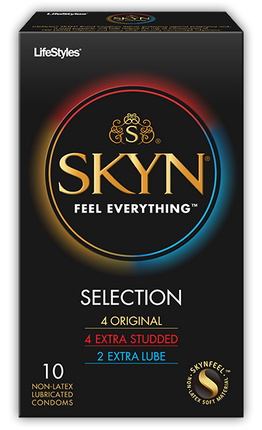 SKYN Selection Variété Pack de préservatifs lubrifiés sans latex naturel | 10 comptes