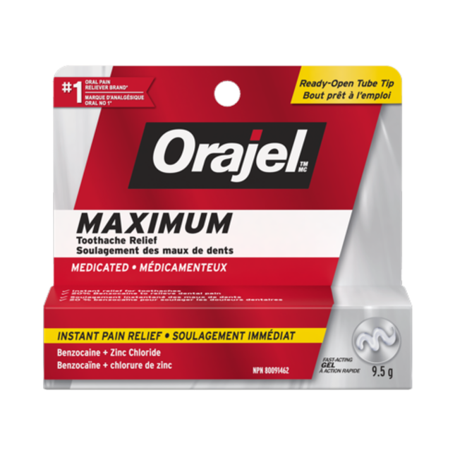 Orajel - Gel anti-douleur pour les maux de dents à force maximale | 9,5g