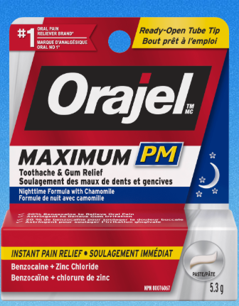 Orajel Maximum PM Toothache & Gum Relief - Nighttime Formula With Chamomile | 5.3 g
