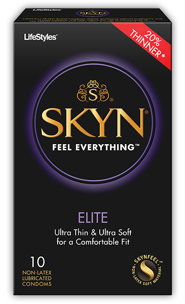 Préservatifs lubrifiés sans latex naturel ultra fins et ultra doux SKYN Elite | 10 comptes