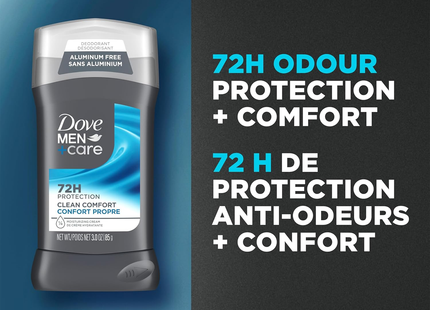 Dove - Men+Care Clean Comfort 72 Hour Protection Aluminum Free Deodorant | 85 g