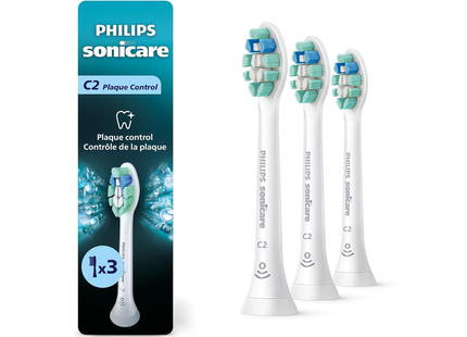 Philips - Sonicare C2 Optimal Plaque Control Brush Heads | 3 Brush Heads