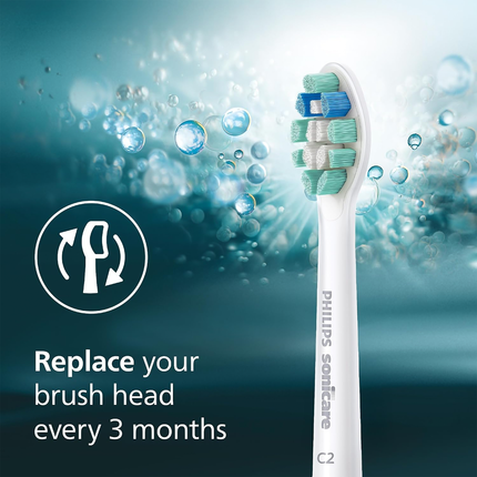 Philips - Sonicare C2 Optimal Plaque Control Brush Heads | 3 Brush Heads
