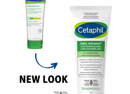 Cetaphil - Lotion ultra hydratante Daily Advance - Peau sèche et sensible | 225g