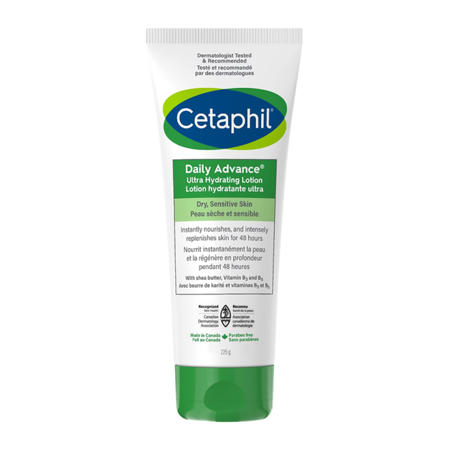 Cetaphil - Lotion ultra hydratante Daily Advance - Peau sèche et sensible | 225g