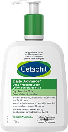 Cetaphil - Daily Advance - Lotion ultra hydratante - pour peaux sèches et sensibles - Visage et corps | 473 ml