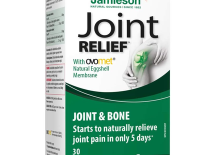Jamieson - Joint Relief with OVOMET for Joint & Bone Pain relief | 30 Vegetarian Capsules