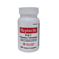 Replavite - B & C Vitamins - Aids in the Maintenance of Good Health | 100 Tablets