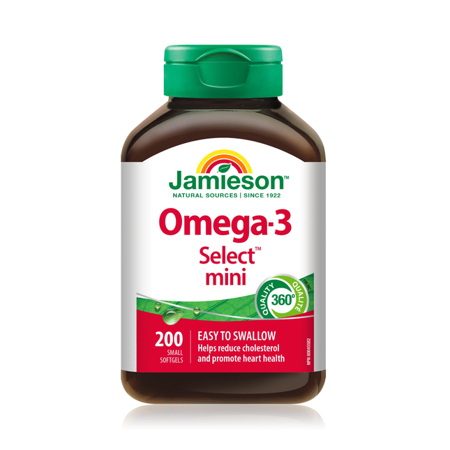 Jamieson - Omega-3 Select Mini 300mg | 200 Small Softgels