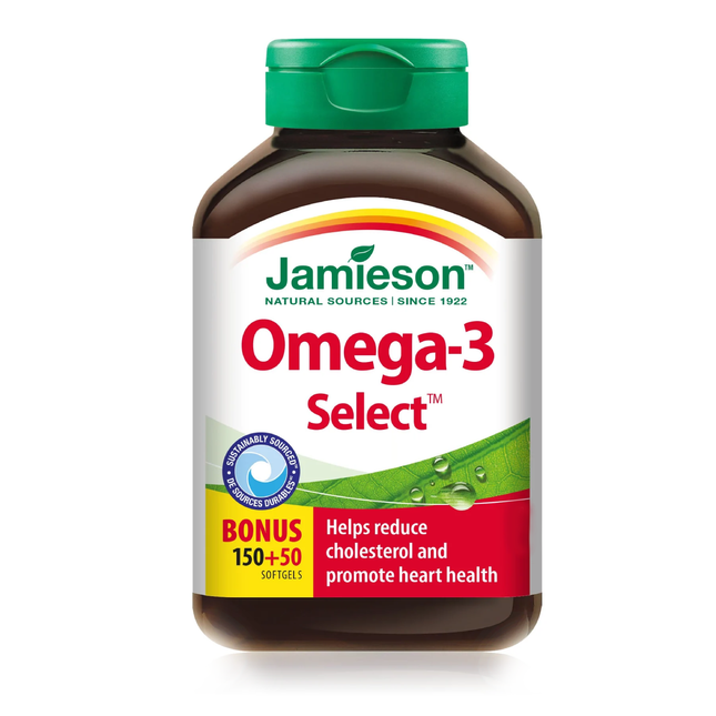 Jamieson - Oméga-3 Select Mini 300 mg | 200 petites gélules