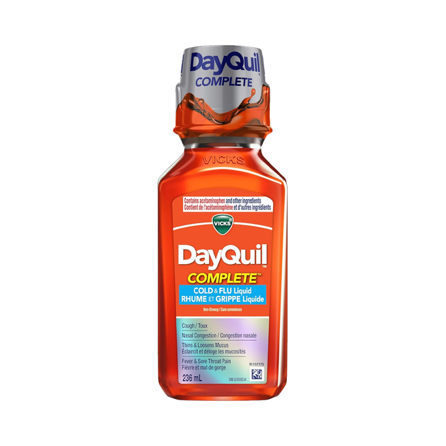 Vicks - Sirop DayQuil pour le soulagement du rhume et de la grippe | 236 ml