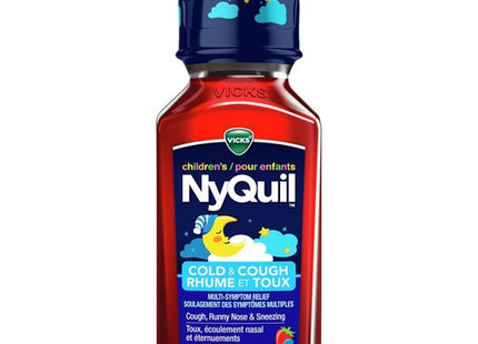 Vicks - Children's NyQuil - Cold & Cough Multi Symptom Relief Syrup - Alcohol Free - Berry Flavour | 236 mL