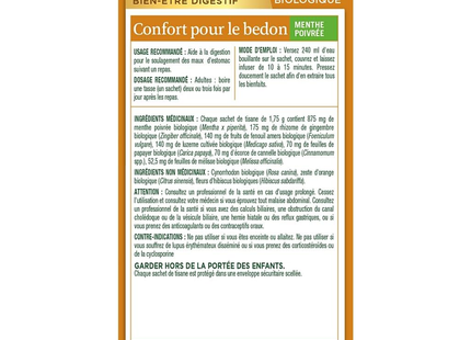 Médicaments traditionnels - Menthe poivrée pour le confort du ventre | 16 sachets