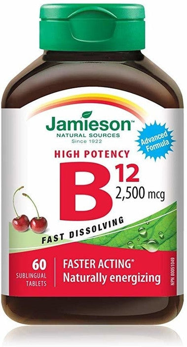 Jamieson - Vitamin B12, 2500mcg | 60 Sublingual Tablets