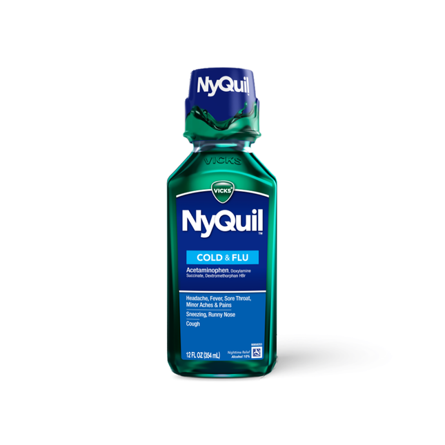 Vicks - NyQuil Cold & Flu Nighttime Relief Syrup - Original Flavour | 236 ml