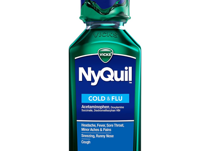 Vicks - NyQuil Cold & Flu Nighttime Relief Syrup - Original Flavour | 354 ml