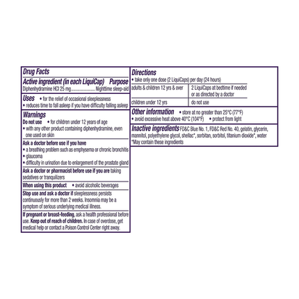 Vicks - LiquiCaps d'aide au sommeil nocturne ZzzQuil | 12 capsules liquides