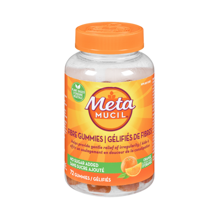 Metamucil - Gommes de fibres sans sucre ajouté, orange | 72 gommes