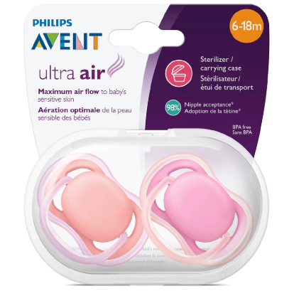 Philips AVENT Utra Air Pacifiers 6-18 Months | 2 Count