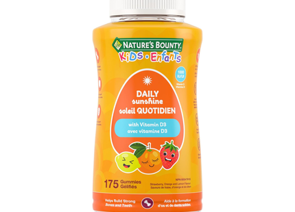 Nature's Bounty - Vitamine D Solaire Quotidienne pour Enfants | 175 Bonbons Gommeux