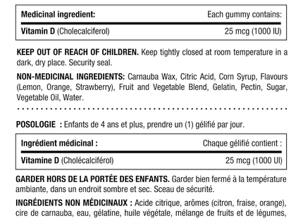 Nature's Bounty - Vitamine D Solaire Quotidienne pour Enfants | 175 Bonbons Gommeux