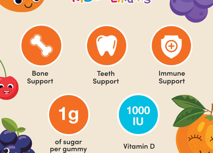 Nature's Bounty - Vitamine D Solaire Quotidienne pour Enfants | 175 Bonbons Gommeux