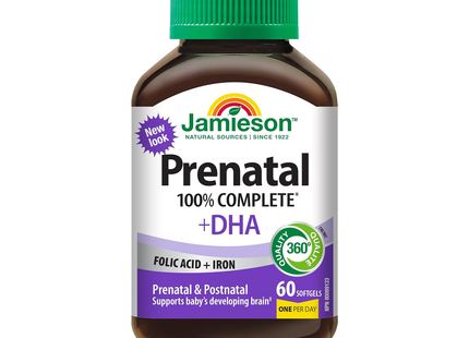 Jamieson - Prenatal 100% Complete MultiVitamin + DHA  | 60 Softgels