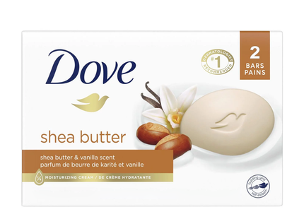 Dove - Moisturizing Cream Soap Bars - Shea Butter & Vanilla | 2 x 106 g